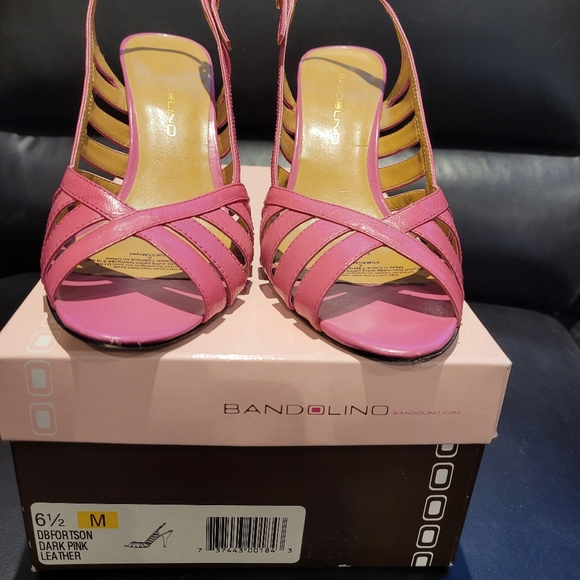 Bandolino - Leather Sandals in Fuchsia Pink Size 6.5M - Picture 5 of 7